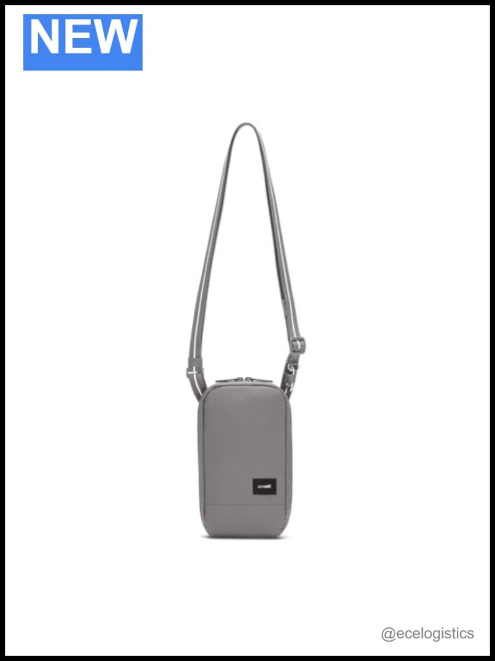 RFID Blocking Tech Crossbody with Stainless Steel Wire Reinforced Strap